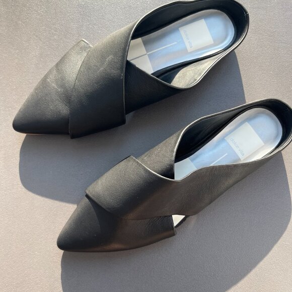 Dolce Vita Open Back Black Flats, Size 8 - Picture 3 of 4